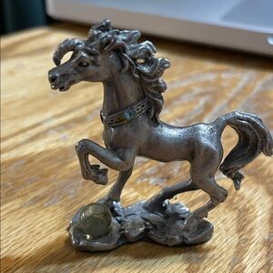 Silver Horse Figurine